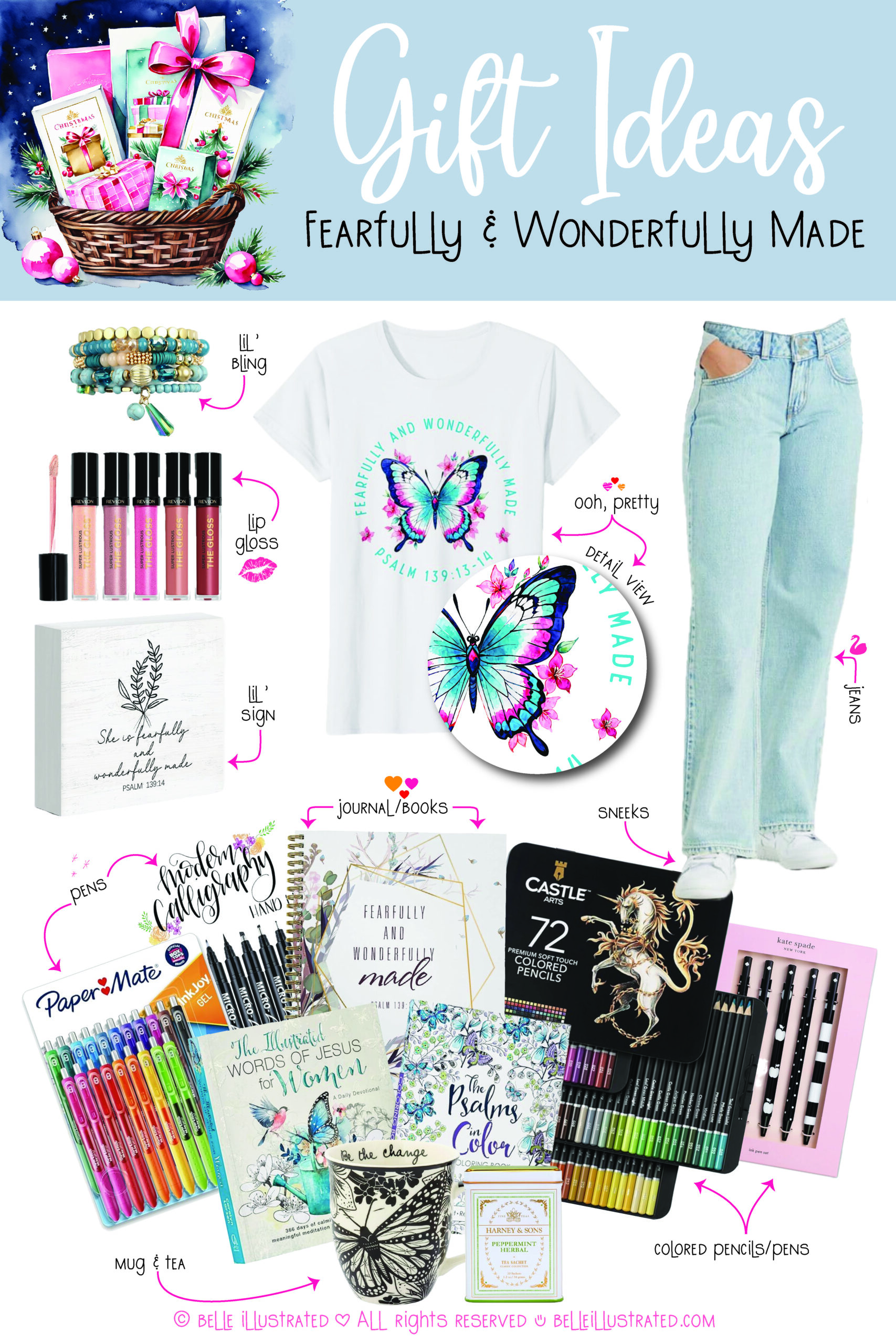 Curated gifts inspired by Psalm 139:13-14 and being Fearfully and Wonderfully Made