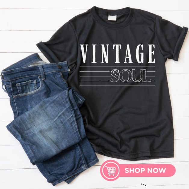 Vintage Soul T Shirt Mockup Square